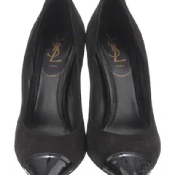 Yves Saint Laurent Suede Pumps in Black - Picture 5 of 8